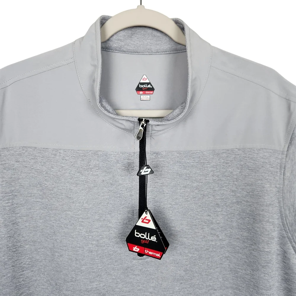 Bollé Golf Thermal 1/4 Zip Heathered Grey NWT Athleisure Sport Mens Size XXL